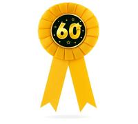 Tiwoca 60th Birthday Decoration Pin - Black/Gold - Original 60th Birthday Decoration for Woman or Man