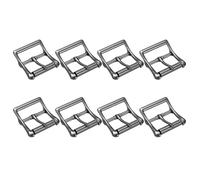TIXIPEM 1 IN(25mm) Metal Roller Buckle [8Pcs] - Webbing Belts Center Bar Single Prong Buckle Use for Leather Bags Craft & Purse & DIY Accessories - [Black] Curved Loops Clasp