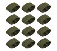TIXIPEM 12PCS Elastic Belt Keepers Strap Organizers 1.57in Green