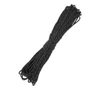 TIXIPEM 2 mm 66FT Reflective Guyline Camping Paracord [1PCS] - Guy Lines Ultralight Thin Cord Rope 3 Strands Paracord Use for Camping Tents & Tarps & Hiking - [Black]