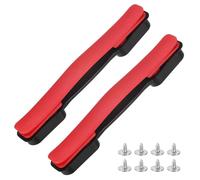 TIXIPEM 2PCS Luggage Replacement Handle 8.5in Plastic, Bright Red | Screws, Flexible Strap, Grip, Carry Strap, Repair Parts, for Suitcase & Luggage & Box Case