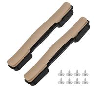 TIXIPEM 2PCS Luggage Replacement Handle 8.5in Plastic, Champagne Gold | Flexible Strap Grip, Repair Parts, for Suitcase, for Box Case, with Screws, Carry Strap