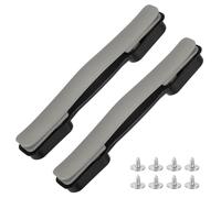 TIXIPEM 2PCS Luggage Replacement Handle 8.5in Plastic, Rock Grey | Flexible Strap Grip, Carry Strap, with Screws, for Suitcase & Box Case, Repair Parts