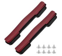 TIXIPEM 2PCS Luggage Replacement Handle 8.5in Plastic, Wine Red | Flexible Strap Grip, Carry Strap, with Screws, for Suitcase & Box Case, Repair Parts