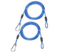 TIXIPEM 2Pcs Security Cable 9.84ft Stainless Steel, Blue