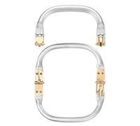 TIXIPEM 4.92IN Metal Purse Frame [2PCS] - Arc Rectangle Frame Kiss Lock Clasp Use for DIY Purse Handle Making Supplies & Sewing Bag Clutch Crafts - [Gold Tone] Bag Hardware Replacements