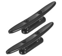 TIXIPEM 4 In Boat Dock Cleats [2PCS] - Rustproof Nylon Boat Cleats Tie Down Use for Piers & Docks & Kayaks & Sailboats & MarIne [Black, 41mm Hole Centers] Kayak Rope Tie Nautical Decor