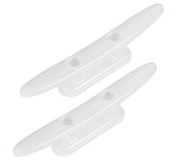 TIXIPEM 4 In Boat Dock Cleats [2PCS] - Rustproof Nylon Boat Cleats Tie Down Use for Piers & Docks & Kayaks & Sailboats & MarIne [White, 40mm Hole Centers] Kayak Rope Tie Nautical Decor