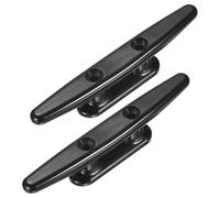 TIXIPEM 4 In Boat Dock Cleats [2PCS] - Rustproof Nylon Boat Cleats Tie Down Use for Piers & Docks & Kayaks & Sailboats & MarIne [Black, 47mm Hole Centers] Kayak Rope Tie Nautical Decor