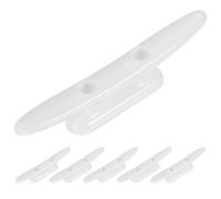 TIXIPEM 4 In Boat Dock Cleats [6PCS] - Rustproof Nylon Boat Cleats Tie Down Use for Piers & Docks & Kayaks & Sailboats & MarIne [White, 40mm Hole Centers] Kayak Rope Tie Nautical Decor
