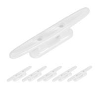 TIXIPEM 4 In Boat Dock Cleats [6PCS] - Rustproof Nylon Boat Cleats Tie Down Use for Piers & Docks & Kayaks & Sailboats & MarIne [White, 32mm Hole Centers] Kayak Rope Tie Nautical Decor