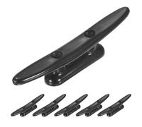 TIXIPEM 4 In Boat Dock Cleats [6PCS] - Rustproof Nylon Boat Cleats Tie Down Use for Piers & Docks & Kayaks & Sailboats & MarIne [Black, 40mm Hole Centers] Kayak Rope Tie Nautical Decor
