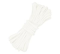 TIXIPEM 4 mm 49FT Guyline Camping Paracord [1PCS] - Guy Lines Ultralight Thin Cord Rope 7 Strands Paracord 550LB Use for Camping Tents & Tarps & Hiking - [White]