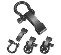 TIXIPEM 4PCS Shackle Buckle Paracord Metal, Black Adjustable O Bow