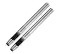 TIXIPEM 5.5MM Leather Hole Punch Tool [2PCS] - Metal Round Belt Hole Puncher Use for Leather Working & Belts & Watch Band & Paper & Plastic - [Silver Tone] Round Hollow Tools