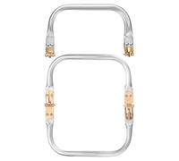 TIXIPEM 5.91IN Metal Purse Frame [2PCS] - Rectangle Frame Kiss Lock Clasp Use for DIY Purse Handle Making Supplies & Sewing Bag Clutch Crafts - [Gold Tone] Bag Hardware Replacements
