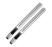 TIXIPEM 5MM Leather Hole Punch Tool [2PCS] - Metal Round Belt Hole Puncher Use for Leather Working & Belts & Watch Band & Paper & Plastic - [Silver Tone] Round Hollow Tools