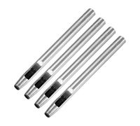 TIXIPEM 5MM Leather Hole Punch Tool [4PCS] - Metal Round Belt Hole Puncher Use for Leather Working & Belts & Watch Band & Paper & Plastic - [Silver Tone] Round Hollow Tools