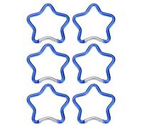 TIXIPEM 6 Pack Durable Star Shaped Snap Clip Aluminum Alloy, Dark Blue