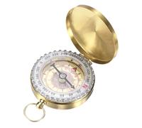 TIXIPEM Camping Survival Compass [1PCS] - Copper Clamshell Classic Pocket Style Glow in the Dark Orienteering Compass- [Copper Tone] Outdoor Navigation Tool