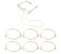 TIXIPEM Glasses Strap [6pcs] - Eye Glasses Holders Around Neck Use for Men Women - [White - 27.6 IN] Adjustable Sunglasses Lanyard Neck Holders Cord Retainer