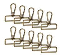 TIXIPEM Lobster Claw Clasps [10pcs] - Zinc Alloy Swivel Trigger Snap Hook Use for Keychain Making & Lanyard Making & Purse Hardware & DIY Craft - [Bronze - 2 x 1.8 in] D Ring Keychain