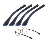 TIXIPEM Soft Glasses Ear Cushion [2 Pairs]-Silicone Eyeglasses Temple Tips Sleeve Anti-Slip Eyeglass Ear Grips Use for Behind The Ear -[Dark Blue] Comfort Glasses Retainers