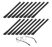 TIXIPEM Soft Glasses Ear Cushion [8 Pairs]-Silicone Eyeglasses Temple Tips Sleeve Anti-Slip Eyeglass Ear Grips Use for Behind The Ear -[Black] Comfort Glasses Retainers