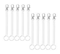 TIXIPEM Spiral Keychain Retractable Coil Springs | Theftproof Anti-Lost Stretch Cord, for Key