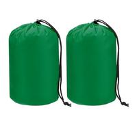 TIXIPEM Stuff Sack [2PCS] - Waterproof Outdoor Storage Sacks Use for Backpacking & Traveling & Hiking - [Dark Green-5 x 10 IN/ 13 x 25 CM] Ultralight Drawstring Bags