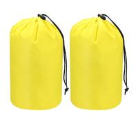 TIXIPEM Stuff Sack [2PCS] - Waterproof Outdoor Storage Sacks Use for Backpacking & Traveling & Hiking - [Yellow-5 x 10 IN/ 13 x 25 CM] Ultralight Drawstring Bags