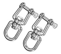 TIXIPEM Swivel Snap Shackles [2PCS] - 304 Stainless Steel Jaw and Eye Swivel Shackle Use for Sailing Rigging & Camping & Marine - [5.85MM/1/4IN-240 KG] Quick Release Snap Hook
