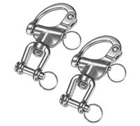 TIXIPEM Swivel Snap Shackles [2PCS] - 316 Stainless Steel Jaw Anchor Swivel Clevis Shackle Use for Sailing Rigging & Camping & Marine - [87MM/3.43IN-700 KG] Quick Release Snap Hook