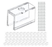TIXIPEM Waterproof LED Strip Light Clips [50pcs] - Mounting Clips with Screws for 6x12mm LED Neon Flexible Strip Lighting, Neon Signs DIY - [Transparent - 0.79 in]