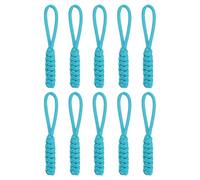 TIXIPEM Zipper Pull Replacement [10PCS] - Woven Paracord Pull Tab Extender Use for Luggage & Backpack & Jacket - [Lake Blue]