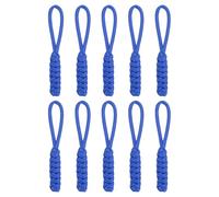 TIXIPEM Zipper Pull Replacement [10PCS] - Woven Paracord Pull Tab Extender Use for Luggage & Backpack & Jacket - [Dark Blue]