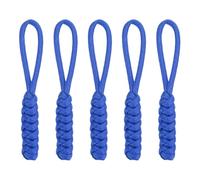 TIXIPEM Zipper Pull Replacement [5PCS] - Woven Paracord Pull Tab Extender Use for Luggage & Backpack & Jacket - [Dark Blue]