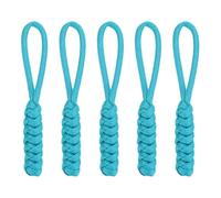 TIXIPEM Zipper Pull Replacement [5PCS] - Woven Paracord Pull Tab Extender Use for Luggage & Backpack & Jacket - [Lake Blue]