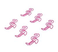 Tixiyu 100pcs Paper Clips Non Slip Flamingo Shaped Bookmark Cute Pink Lightweight Small Clips for Scrapbooking Card Making Plastic Wrapped Wire