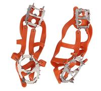 Tixiyu 18 Tooth Stainless Steel Ice Crampons with Excellent Traction for Snow Mountains and Ski Trails, 1 Pair Shoe Gripper Set (M)