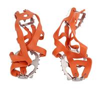 Tixiyu 18 Tooth Stainless Steel Ice Crampons with Excellent Traction for Snow Mountains and Ski Trails, 1 Pair Shoe Gripper Set (L)