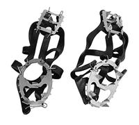 Tixiyu 18 Tooth Stainless Steel Ice Crampons with Excellent Traction for Snow Mountains and Ski Trails, 1 Pair Shoe Gripper Set (L)