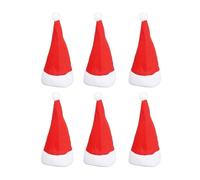 Tixiyu 20pcs Mini Santa Hats Ornaments Miniature Christmas Small Santa Hats Festive Decorations for Wine Bottles Cutlery Tableware Decoration