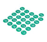 Tixiyu 26PCS Durable Beehive Numbered Tag Marker with Hole for Livestock Management in Gardens, Farms 1.4in ABS (Green Letter Sign)
