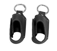 Tixiyu 2pcs Stylish PU Leather Asthma Inhaler Holder Secure Storage for Travel, Work, Home, Durable Design for Managing Medication and Other Accessories (Black)