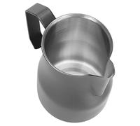 Tixiyu 304 Stainless Steel Milk Frothing Pitcher Olecranon Type Outlet Coffee Steaming Cup for Frothing Milk, Hot Chocolate Ideal for Home Baristas (Black 350ML)