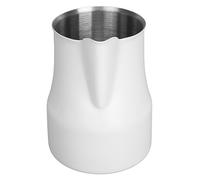 Tixiyu 304 Stainless Steel Milk Frothing Pitcher Olecranon Type Outlet Coffee Steaming Cup for Frothing Milk, Hot Chocolate Ideal for Home Baristas (White 450ML)