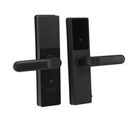 Tixiyu 6V Smart Gate Handle Zinc Alloy Black for Tuya APP Key Card Fingerprint Combination Lock Home Stay
