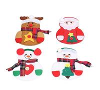 Tixiyu 8pcs Christmas Felt Snowman Decorations Kit Soft DIY Felt Snowman Reindeer Ornaments for Tree Stockings Fireplace Mantel