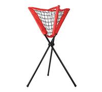 Tixiyu Baseball Batting Practice Triangular Net Bag Lightweight Durable Portable Rack for Outdoor Use Stainless Steel Red for Baseball Softball Training
